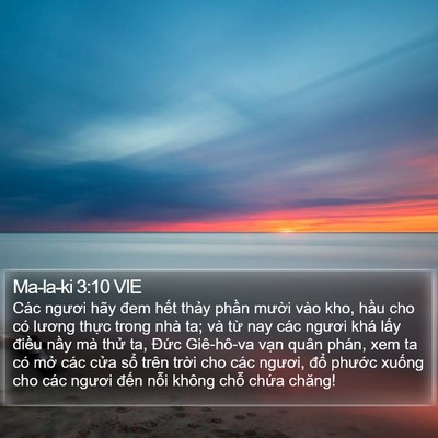Ma-la-ki 3:10 VIE Bible Verse Image