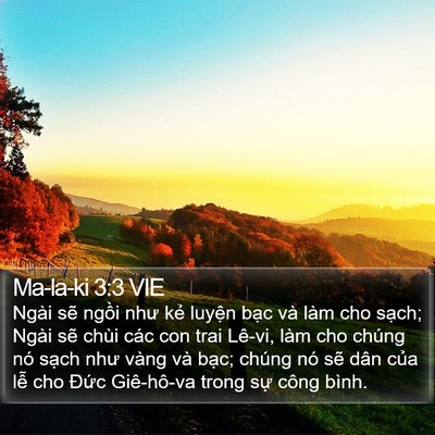 Ma-la-ki 3:3 VIE Bible Verse Image