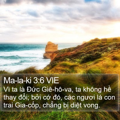 Ma-la-ki 3:6 VIE Bible Verse Image