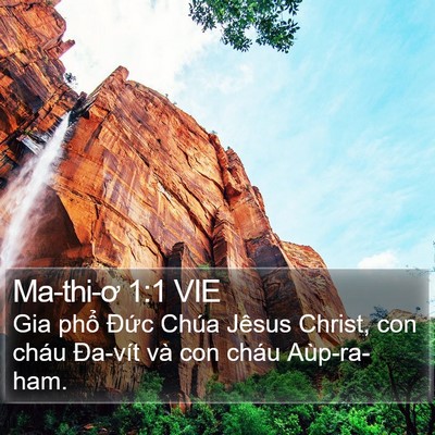 Ma-thi-ơ 1:1 VIE Bible Verse Image