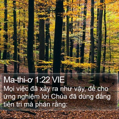 Ma-thi-ơ 1:22 VIE Bible Verse Image