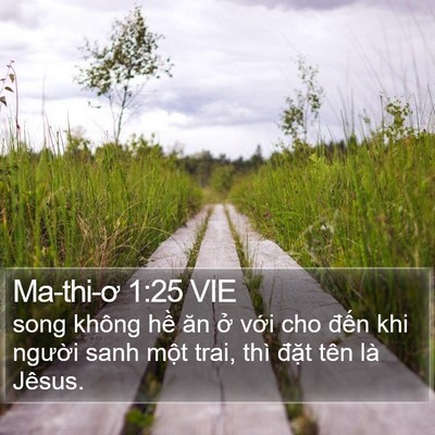 Ma-thi-ơ 1:25 VIE Bible Verse Image