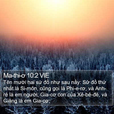 Ma-thi-ơ 10:2 VIE Bible Verse Image