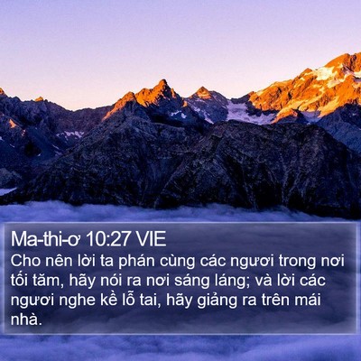 Ma-thi-ơ 10:27 VIE Bible Verse Image