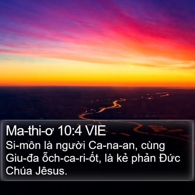 Ma-thi-ơ 10:4 VIE Bible Verse Image