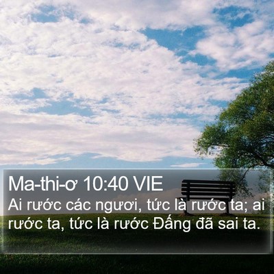 Ma-thi-ơ 10:40 VIE Bible Verse Image