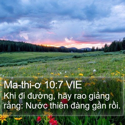 Ma-thi-ơ 10:7 VIE Bible Verse Image