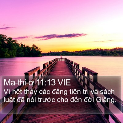 Ma-thi-ơ 11:13 VIE Bible Verse Image
