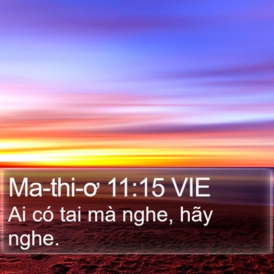 Ma-thi-ơ 11:15 VIE Bible Verse Image