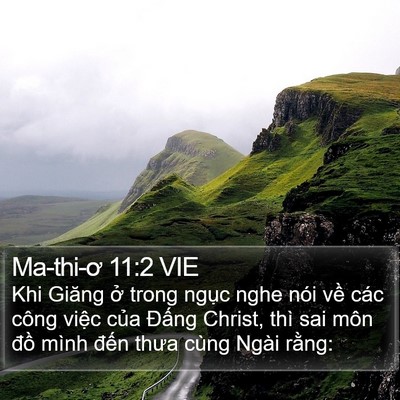 Ma-thi-ơ 11:2 VIE Bible Verse Image
