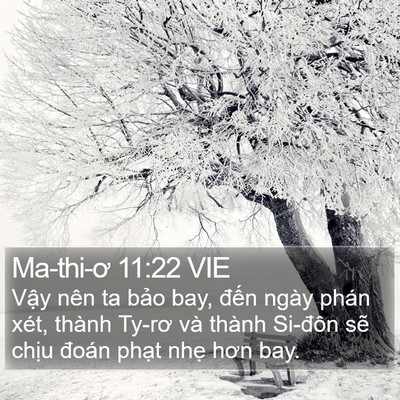 Ma-thi-ơ 11:22 VIE Bible Verse Image