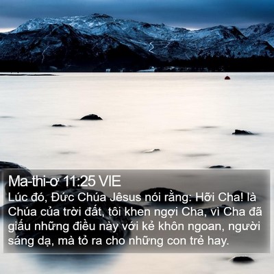 Ma-thi-ơ 11:25 VIE Bible Verse Image