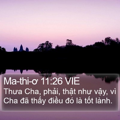 Ma-thi-ơ 11:26 VIE Bible Verse Image