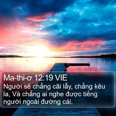 Ma-thi-ơ 12:19 VIE Bible Verse Image
