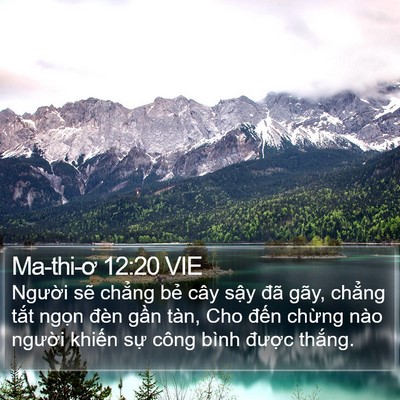 Ma-thi-ơ 12:20 VIE Bible Verse Image