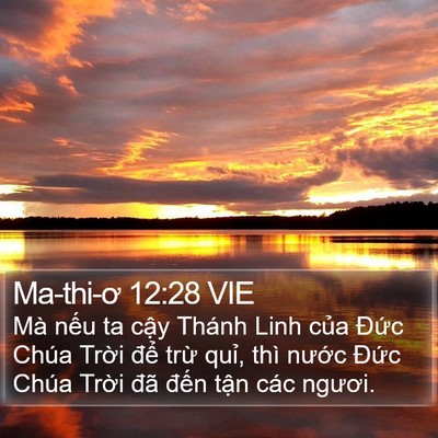 Ma-thi-ơ 12:28 VIE Bible Verse Image