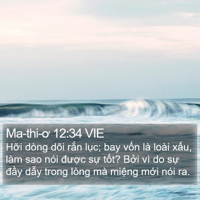 Ma-thi-ơ 12:34 VIE Bible Verse Image