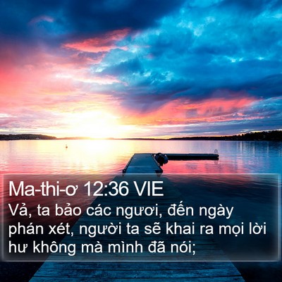 Ma-thi-ơ 12:36 VIE Bible Verse Image