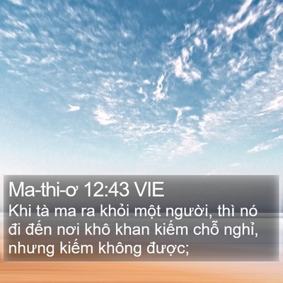 Ma-thi-ơ 12:43 VIE Bible Verse Image