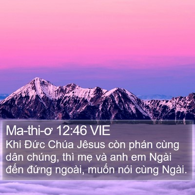 Ma-thi-ơ 12:46 VIE Bible Verse Image