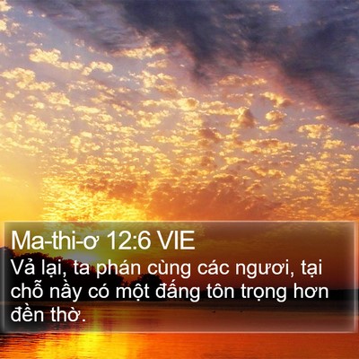 Ma-thi-ơ 12:6 VIE Bible Verse Image