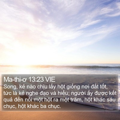 Ma-thi-ơ 13:23 VIE Bible Verse Image