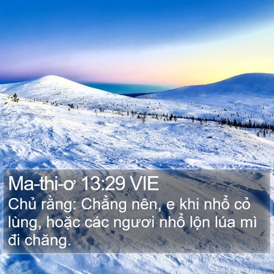 Ma-thi-ơ 13:29 VIE Bible Verse Image