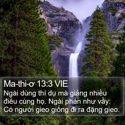 Ma-thi-ơ 13:3 VIE Bible Verse Image