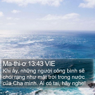 Ma-thi-ơ 13:43 VIE Bible Verse Image