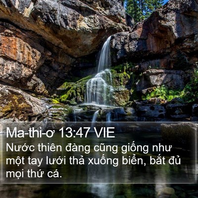 Ma-thi-ơ 13:47 VIE Bible Verse Image