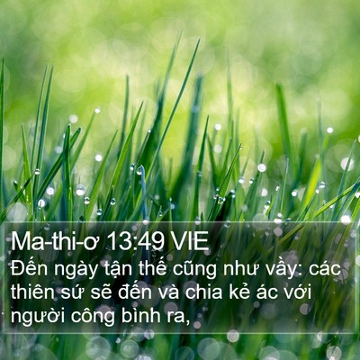 Ma-thi-ơ 13:49 VIE Bible Verse Image