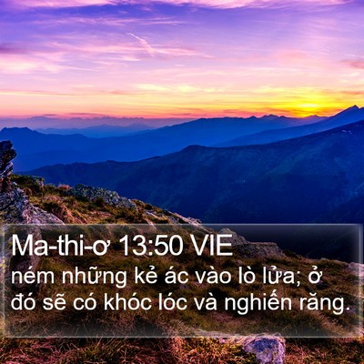 Ma-thi-ơ 13:50 VIE Bible Verse Image