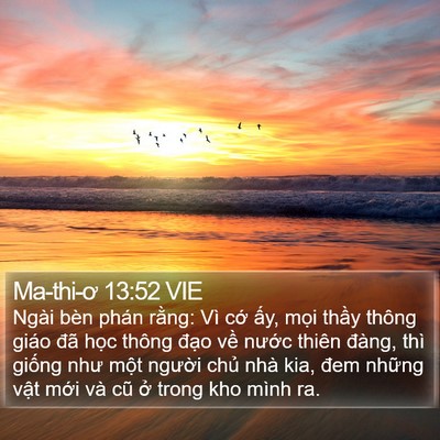 Ma-thi-ơ 13:52 VIE Bible Verse Image