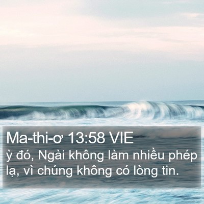 Ma-thi-ơ 13:58 VIE Bible Verse Image