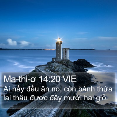 Ma-thi-ơ 14:20 VIE Bible Verse Image