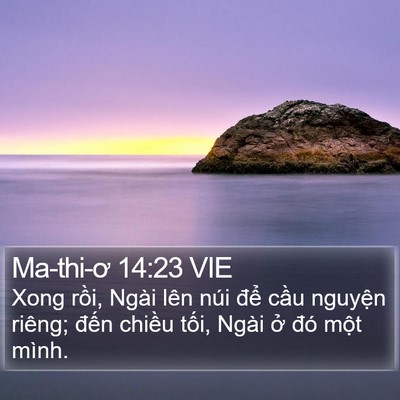 Ma-thi-ơ 14:23 VIE Bible Verse Image