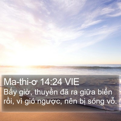 Ma-thi-ơ 14:24 VIE Bible Verse Image