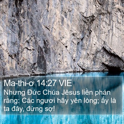 Ma-thi-ơ 14:27 VIE Bible Verse Image