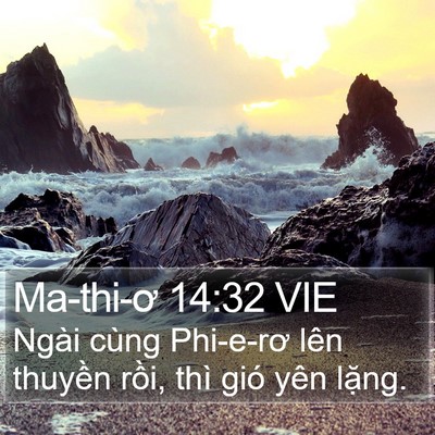 Ma-thi-ơ 14:32 VIE Bible Verse Image