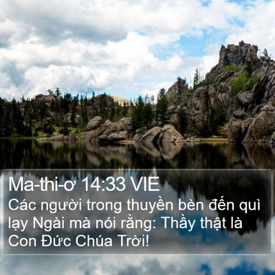 Ma-thi-ơ 14:33 VIE Bible Verse Image