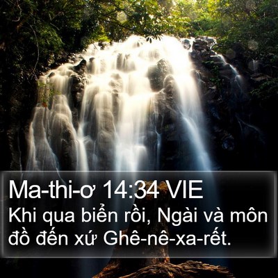 Ma-thi-ơ 14:34 VIE Bible Verse Image