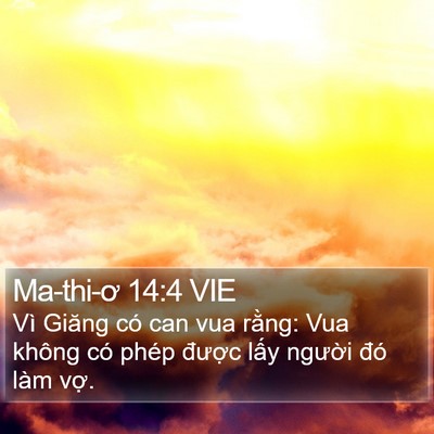 Ma-thi-ơ 14:4 VIE Bible Verse Image