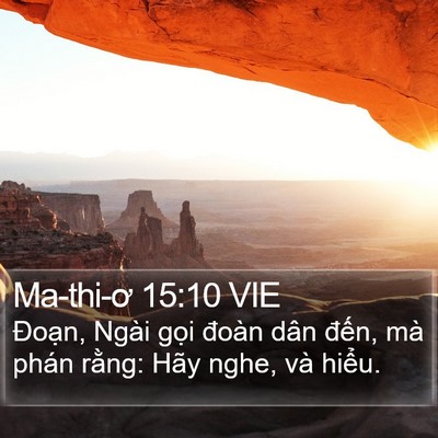 Ma-thi-ơ 15:10 VIE Bible Verse Image