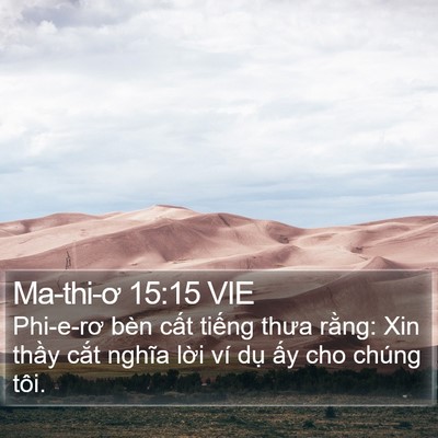 Ma-thi-ơ 15:15 VIE Bible Verse Image