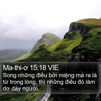 Ma-thi-ơ 15:18 VIE Bible Verse Image