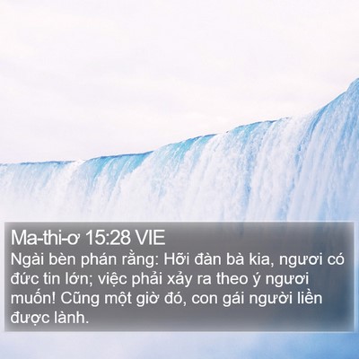 Ma-thi-ơ 15:28 VIE Bible Verse Image