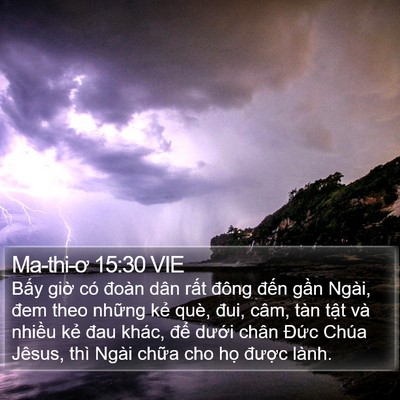 Ma-thi-ơ 15:30 VIE Bible Verse Image