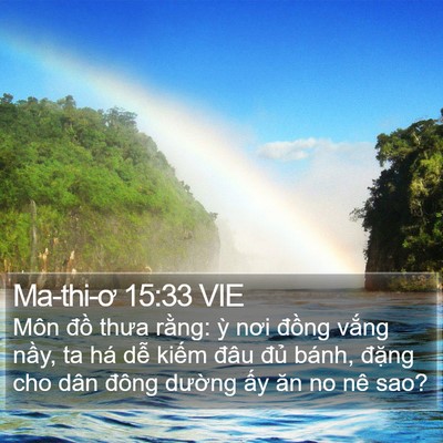 Ma-thi-ơ 15:33 VIE Bible Verse Image
