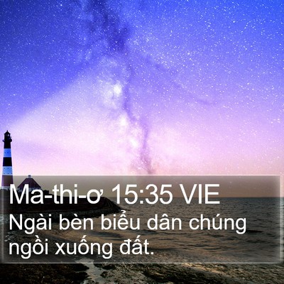 Ma-thi-ơ 15:35 VIE Bible Verse Image