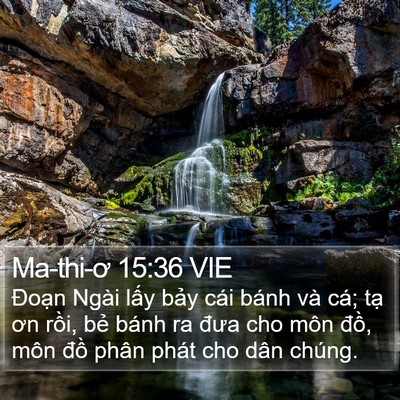 Ma-thi-ơ 15:36 VIE Bible Verse Image